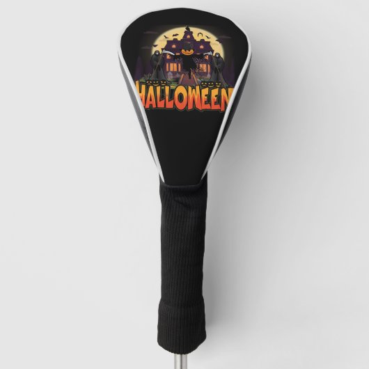 Pumpkin Beängstigend House, Halloween Golf Headcover (Vorderseite)