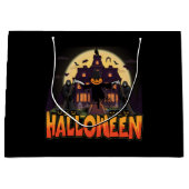 Pumpkin Beängstigend House, Halloween Große Geschenktüte (Vorderseite)