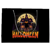 Pumpkin Beängstigend House, Halloween Große Geschenktüte (Rückseite)