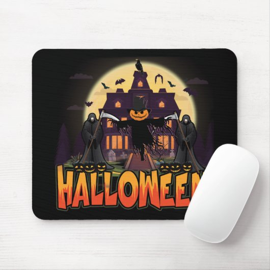 Pumpkin Beängstigend House, Halloween Mousepad (Mit Mouse)