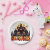 Pumpkin Beängstigend House, Halloween Pappteller (Party)