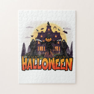 Pumpkin Beängstigend House, Halloween Puzzle
