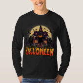 Pumpkin Beängstigend House, Halloween T-Shirt (Vorderseite)