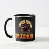 Pumpkin Beängstigend House, Halloween Tasse (Links)