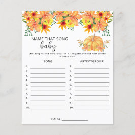 Pumpkin - Benennen Sie dieses Lied Baby Duschgame