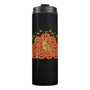 Pumpkin Bengalisch Cat Halloween Kitten Kürbislate Thermosbecher