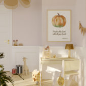 Pumpkin Bibel Verse Wall Art Print Poster