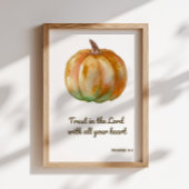 Pumpkin Bibel Verse Wall Art Print Poster