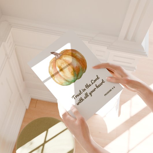 Pumpkin Bibel Verse Wall Art Print Poster