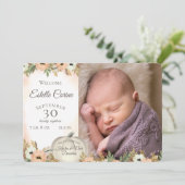 Pumpkin Birth Ankündigung und vielen Dank (Stehend Vorderseite)