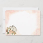 Pumpkin Birth Ankündigung und vielen Dank (Rückseite)