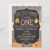 PUMPKIN BIRTHDAD EINLADUNG (Vorderseite)