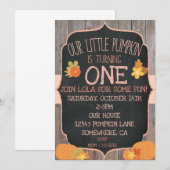 PUMPKIN BIRTHDAD EINLADUNG (Vorne/Hinten)