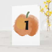 Pumpkin Birthday Baby Karte (Gelbe Blume)