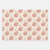 Pumpkin Birthday Baby Shower Girl Bridal Geschenkpapier Set (Vorderseite 3)