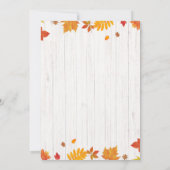 Pumpkin Birthday Einladung (Rückseite)