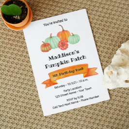 Pumpkin Birthday Einladung