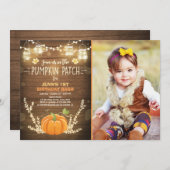 Pumpkin Birthday Einladung Patch Herbst Herbst (Vorne/Hinten)