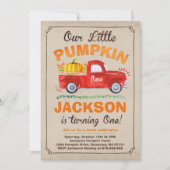 Pumpkin Birthday Einladung Pumpkin Truck Party (Vorderseite)