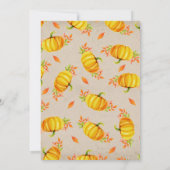 Pumpkin Birthday Einladung Pumpkin Truck Party (Rückseite)