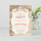 Pumpkin Birthday Einladung Rustic Pumpkin Party (Stehend Vorderseite)