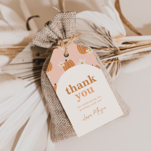 Pumpkin Birthday Favor Tag Geschenkanhänger