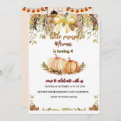 pumpkin Birthday Invitation Editable Digital Down Einladung (Vorne/Hinten)