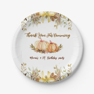 pumpkin  Birthday Invitation Editable Digital Down Pappteller