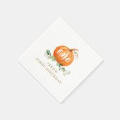 Pumpkin Birthday Napkin jedes Alter Serviette (Ecke)