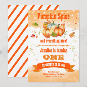 Pumpkin Birthday Party Einladung