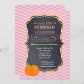 Pumpkin Birthday Party Einladungen (Vorne/Hinten)