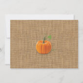 Pumpkin Birthday Party Harvest Foto Fall Einladung (Rückseite)
