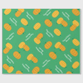Pumpkin Birthday Party Kinder Geschenkpapier (Flach)
