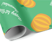 Pumpkin Birthday Party Kinder Geschenkpapier (Rolleneckpunkt)