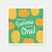 Pumpkin Birthday Party Kinder Serviette (Vorderseite)