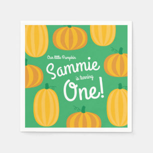 Pumpkin Birthday Party Kinder Serviette