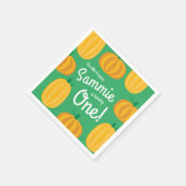 Pumpkin Birthday Party Kinder Serviette (Ecke)