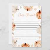 Pumpkin Birthday Time Capsule Card Einladung (Vorderseite)