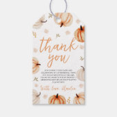 Pumpkin Birthday Vielen Dank, Geschenk Tag Geschenkanhänger (Vorderseite)