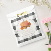 Pumpkin Black Buffalo Karo Birthday Favor Bag Geschenktütchen (Versiegelt)