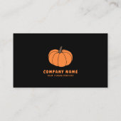 Pumpkin Black Business Card Visitenkarte (Rückseite)