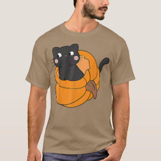 Pumpkin Black Cat Herbst Erntedank Cats Lo T-Shirt
