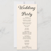 Pumpkin & Blätter Fall Almond Wedding Program (Rückseite)