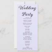 Pumpkin & Blätter Fall Lavender Wedding Programm (Rückseite)