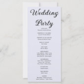 Pumpkin & Blätter Fall Lavender Wedding Programm (Rückseite)