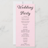 Pumpkin & Blätter Fall Soft Pink Wedding Program (Rückseite)