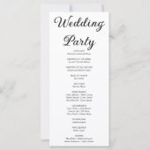 Pumpkin & Blätter Fall White Wedding Programm (Rückseite)