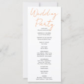 Pumpkin & Blätter Fall White Wedding Programm (Rückseite)