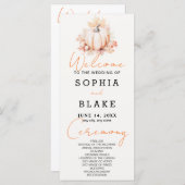 Pumpkin & Blätter fallen vom White Wedding Program (Vorne/Hinten)