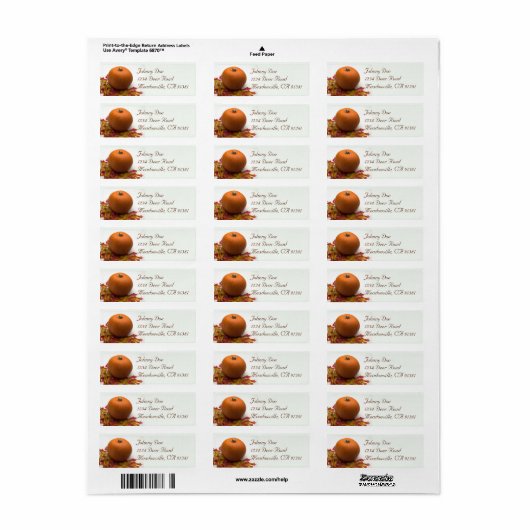 Pumpkin-Blätter-Label (Vorne)